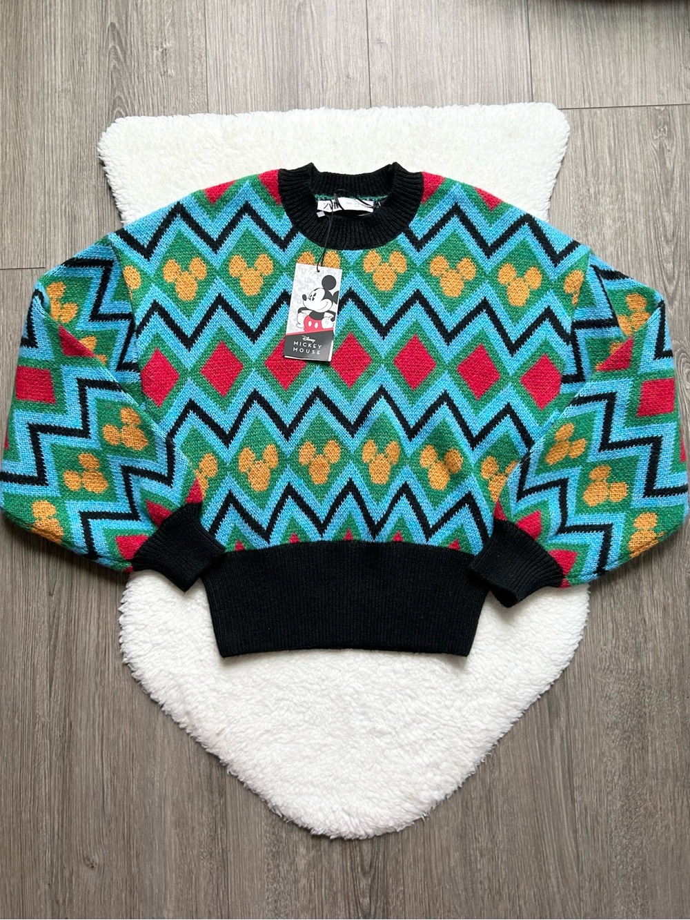 Rare Zara Jacquard Knit Mickey Disney Sweater